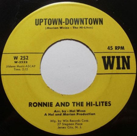 RONNIE &amp; THE HI-LITES - Uptwon-Downtown -B-.JPG