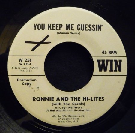 RONNIE &amp; THE HI-LITES - You keep me guessin' -A-.JPG