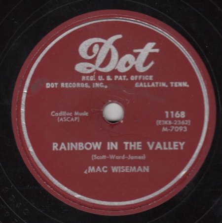 MAC WISEMAN - Rainbow in the valley -B1-.JPG