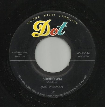 MAC WISEMAN - Sundown -B3-.JPG