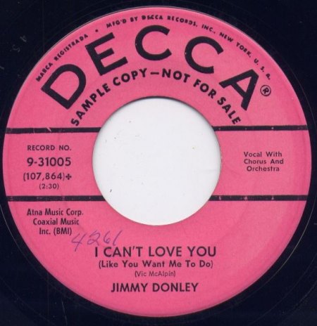 JIMMY DONLEY - I can't love you -B-.JPG