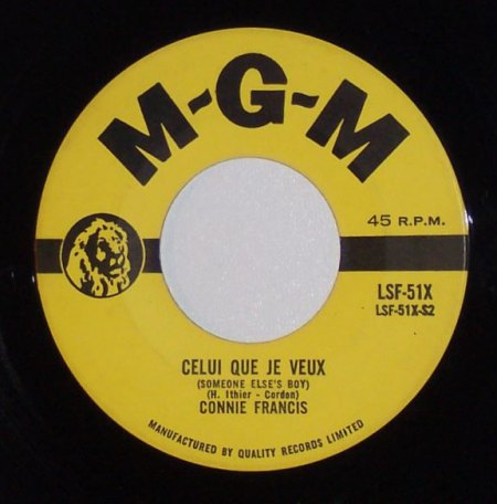 CONNIE FRANCIS - Celui que je veux -B-.JPG