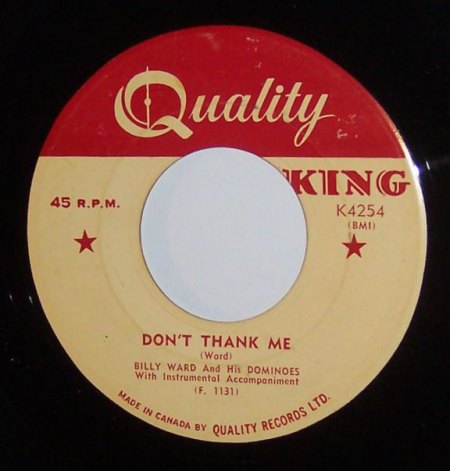 BILLY WARD - Don't thank me -B-.JPG