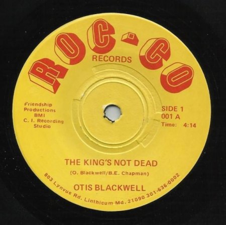 OTIS BLACKWELL - The king's not dead -A-.JPG