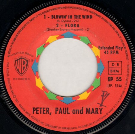 Peter, Paul &amp; Mary EP 55 - 1963 --.jpg