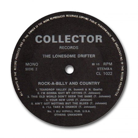 The Lonesome Drifter - LP Col LabelB.JPG