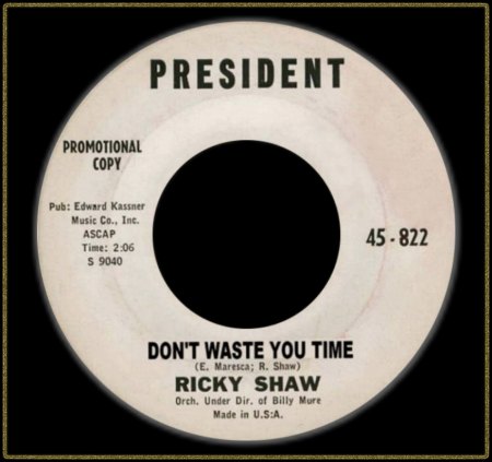 RICKY SHAW - DON'T WASTE YOUR TIME_IC#003.jpg