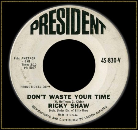 RICKY SHAW - DON'T WASTE YOUR TIME_IC#002.jpg