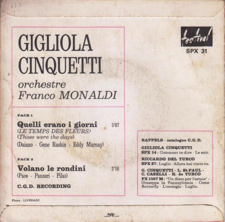 GIGLIOLA CINQUETTI - Quelli erano i giorni - CV RS - 001.jpg