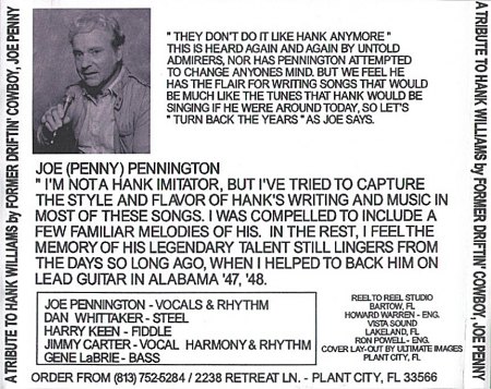 Penny, Joe - Hank Williams 20th Anniversary Tribute Album (5).jpg