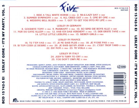 Gore, Lesley - It's My Party - CD 5 von 5'erBox BCD 15742 (3).jpg