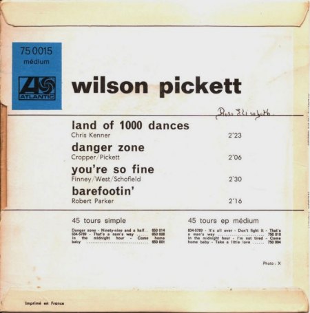 Pickett, Wilson - EP Land of 1000 dances (2).JPG