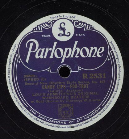 Armstrong, Louis - Original Washboard Beaters -  Clarence Williams - Parlophone R 2531 B_Bildgröße ändern.jpg