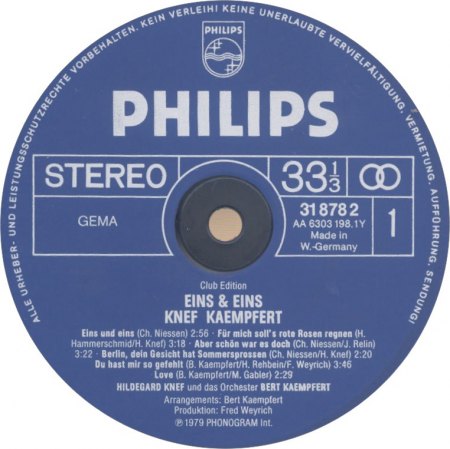 0 318 782 - LP - Bert Kaempfert &amp; Hildegard Knef - Eins &amp; Eins - Philips - GER - Label A.jpg