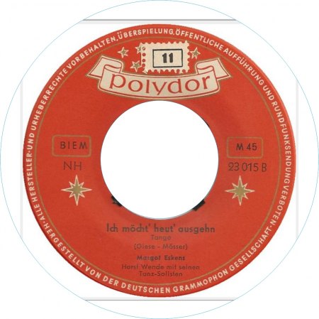 0 023 015 - SI - Bob Parker, Horst Wende &amp; Margot Eskens - Ich möchte heut´ ausgeh´n - O Karina, spiel Okarina - Polydor - GER - Label B.jpg
