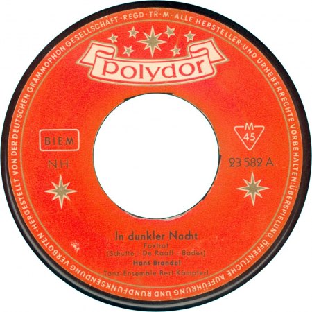 0 023 582 - SI - Bert Kaempfert &amp; Hans Brandel - In dunkler Nacht - Zwei blaue Augen - Polydor - GER - Label A.jpg