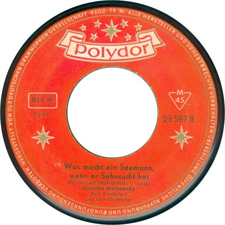 0 023 587 - SI - Bert Kaempfert &amp; Liselotte Malkowsky - Marju, grüss mir St. Pauli - Was macht der Seemann - Polydor - GER - Label B.jpg