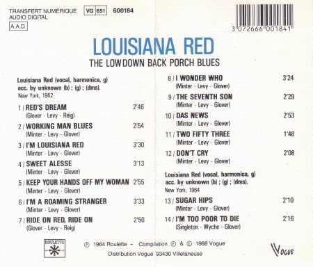 Louisiana Red - Low down porch blues '62.jpg
