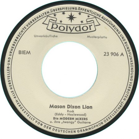 0 023 906 - SI - Bert Kaempfert &amp; Modern Mixers &amp; Twangy Guitar - Mason Dixon Line - Canon Ball - Polydor - GER - WL - Label A.jpg