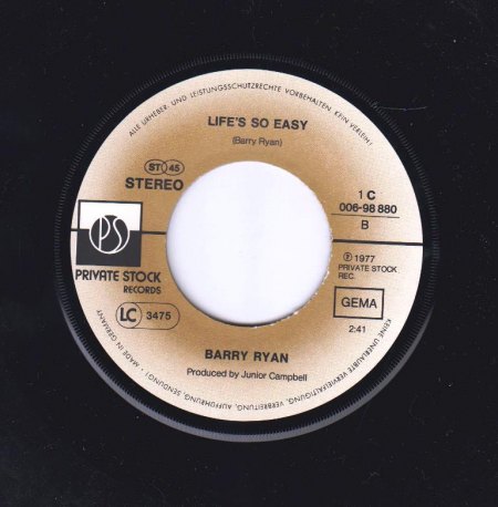 BARRY RYAN - Life's so easy -B-.jpg