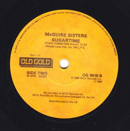 McGUIRE SISTERS - Sugartime -B- 001.jpg