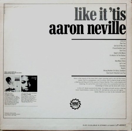 Neville, Aaron - Like it is - Minit LP (2).JPG
