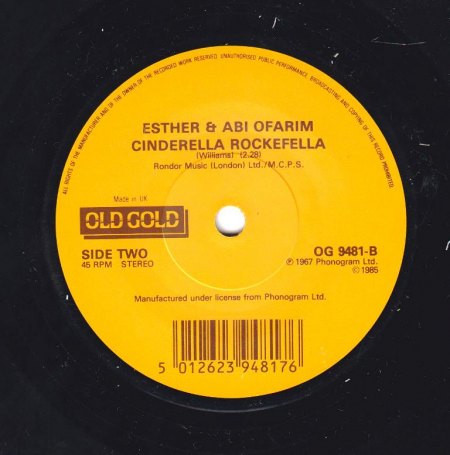 ESTHER &amp; ABI OFARIM - Cinderella Rockefella -A- (OldGold).jpg
