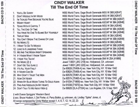Walker, Cindy - Till the end of time.jpg