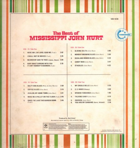 Hurt, John ''Mississippi'' - Best of (DLP 1968).jpg