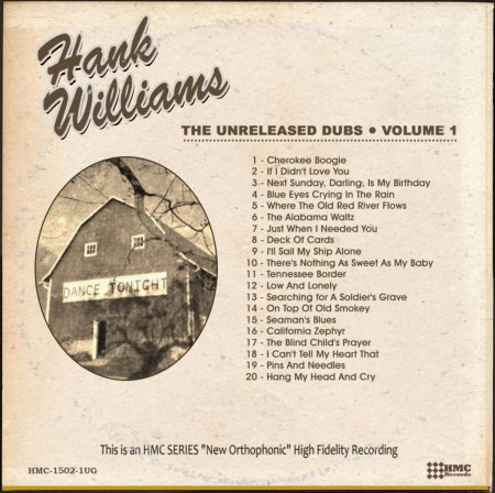 Hank Williams - The Unreleased Dubs - Vol.1 - Rear.jpg