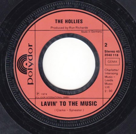 HOLLIES - Layin' to the music -B-.jpg