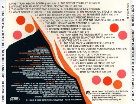 Horton, Johnny - The Early Years - CD 2 BCD 16258 (4).Jpg