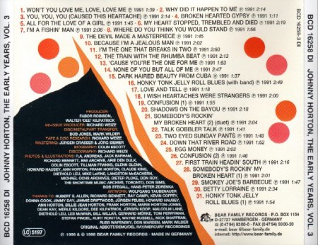 Horton, Johnny - The Early Years - CD 3 BCD 16258 (3).Jpg