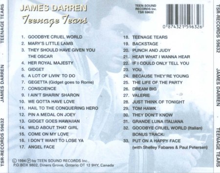 Darren, James - Teenage tears .jpg