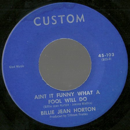 Horton, Billie Jean - Ain't it funny what a fool will do.jpg