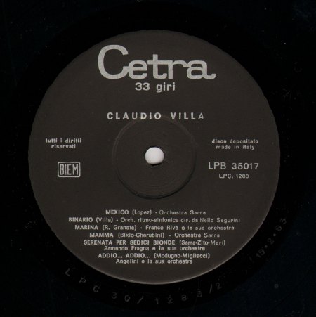 Villa, Claudio - Canzoni al vento  (4).JPG