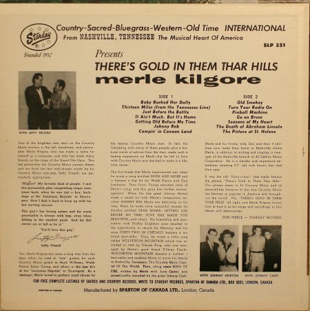 Kilgore, Merle - There's gold in them thar Hills.jpg