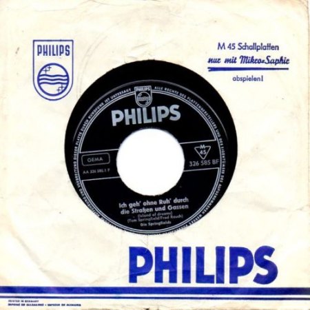 Springfields, The Ich geh ohne Ruh durch die straßen und Gassen X.jpg