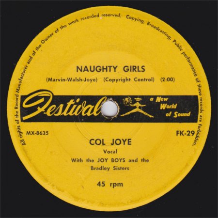 Col Joye (AUS 45 Festival FK-29 LA, 04-1961) - Naughty Girls.jpg