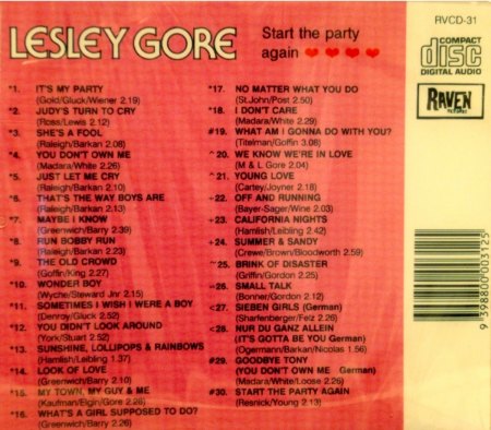 Gore, Lesley - Start the Party again.jpg
