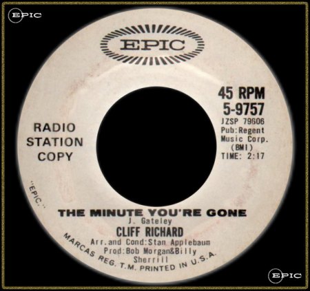 CLIFF RICHARD - THE MINUTE YOU'RE GONE_IC#003.jpg
