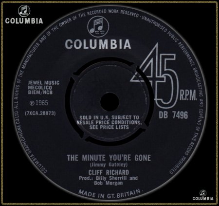 CLIFF RICHARD - THE MINUTE YOU'RE GONE_IC#002.jpg