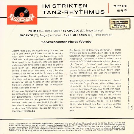 HORST WENDE-EP - Im strikten Tanz-Rhythmzus - Tango - CV RS -.jpg