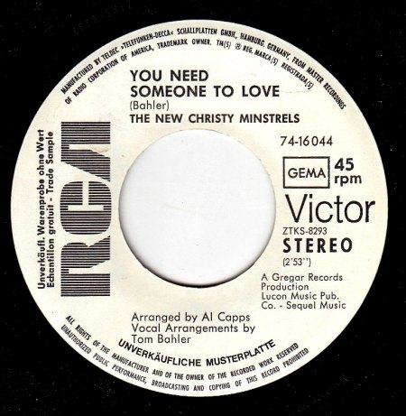 NEW CHRISTY MINSTRELS - You need someone to love -B-.jpg