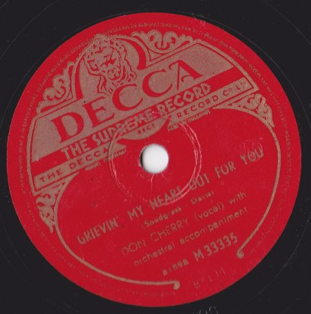 Cherry, Don - Grievin my heart out for you.jpg