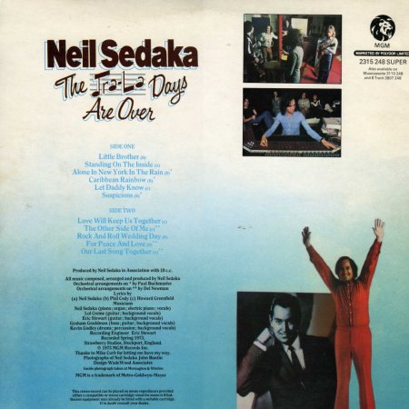 Sedaka, Neil - The Tra-la Days are over.jpg