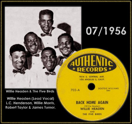 WILLIE HEADEN &amp; THE FIVE BIRDS - BACK HOME AGAIN_IC#001.jpg
