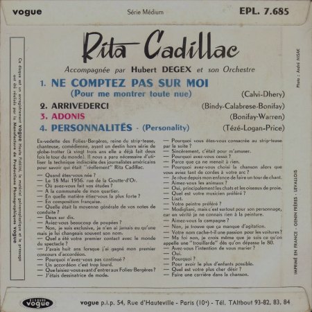 Cadillac, Rita - Adonis EP_3.JPG