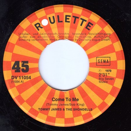 TOMMY JAMES &amp; THE SHONDELLS - Come to me -A-.jpg