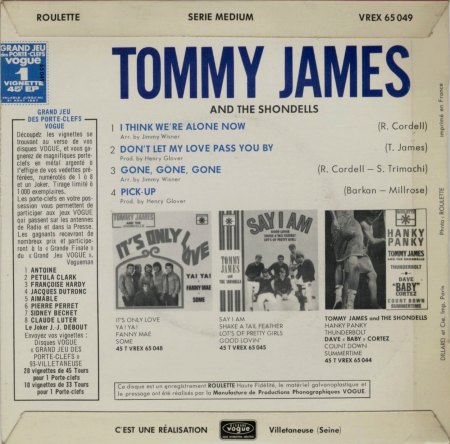James, Tommy &amp; the Shondells - I think we're alone now_3.JPG